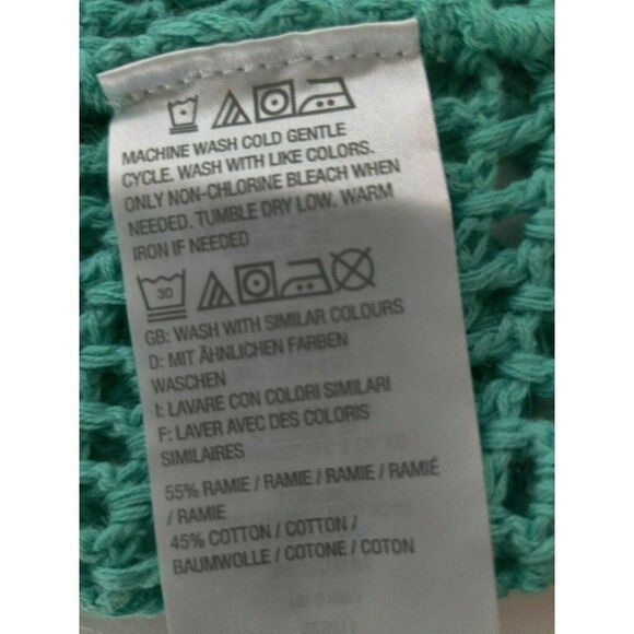 Isaac Mizrahi Live!‎ Womens Green Knit Short Sleeve Cardigan Sweater Sz M - Picture 7 of 8